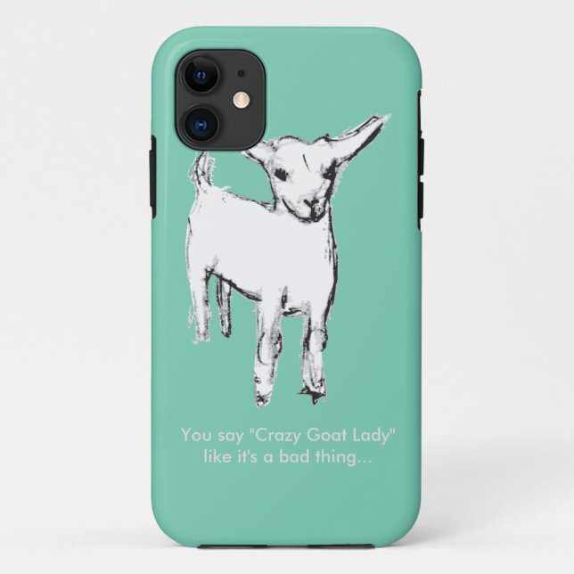 Capa Para iPhone Da Case-Mate Capa de telefone louca da senhora Bonito Cabra (Verso)