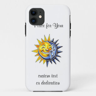 Capa Para iPhone Da Case-Mate Cara de lua feliz do sol do símbolo legal do