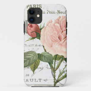 Capa Para iPhone Da Case-Mate cartão postal da rosa de vintage moderna