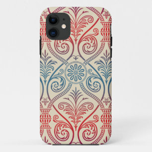 Capa Para iPhone Da Case-Mate Carteira Vintage Damask - vermelho violeta azul