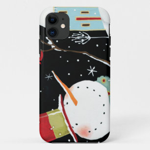 Capa Para iPhone Da Case-Mate Casa moderna do inverno dos bonecos de neve