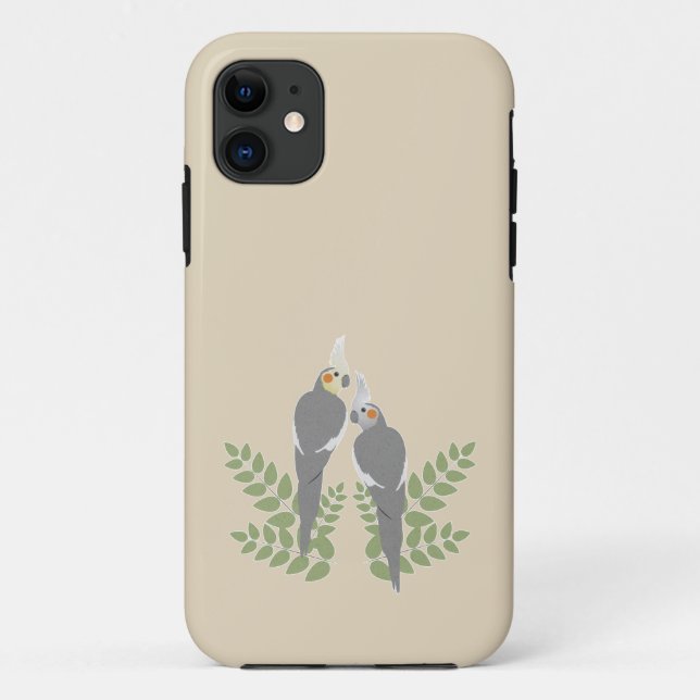 Capa Para iPhone Da Case-Mate Casais de cacatuas (Verso)