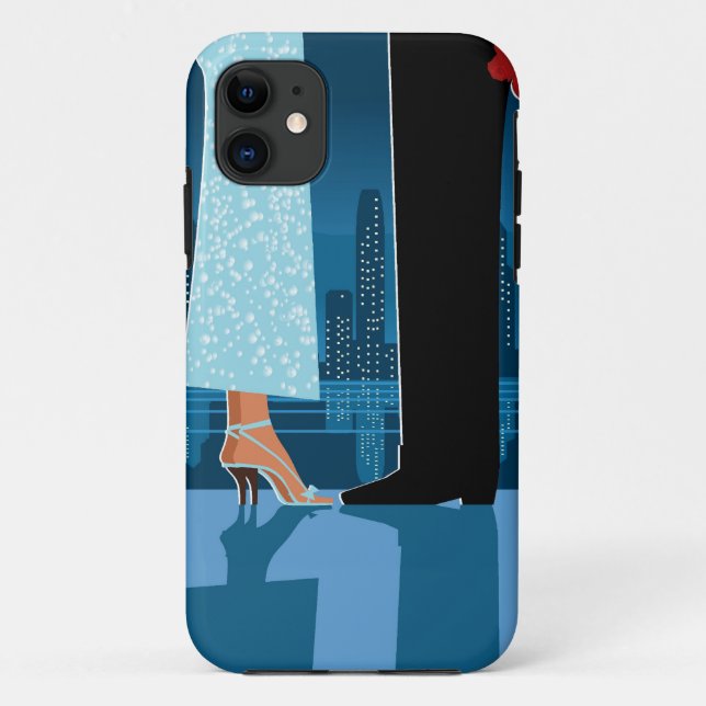 Capa Para iPhone Da Case-Mate Casal romântico na cidade (Verso)