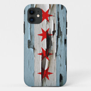 Capa Para iPhone Da Case-Mate Casca da pintura da bandeira de Chicago