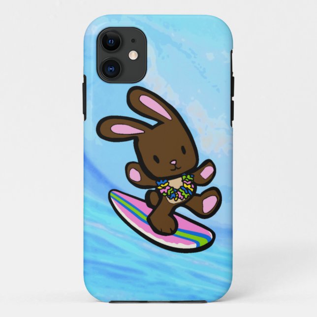 Capa Para iPhone Da Case-Mate Casemato de coelho de chocolate surfando iPhone 5 (Verso)