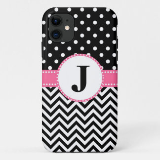 Capa Para iPhone Da Case-Mate caso Chevron preto do iPhone 5 e pontos