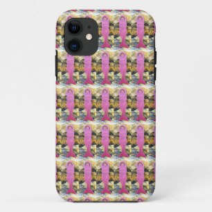 Capa Para iPhone Da Case-Mate caso cor-de-rosa do teste padrão da sereia