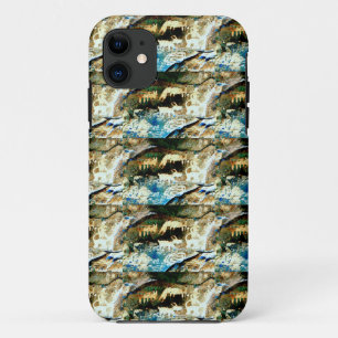 Capa Para iPhone Da Case-Mate caso da arte da rocha do marrom azul