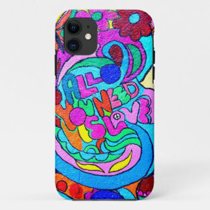 Capa Para iPhone Da Case-Mate caso da paz e do amor do estilo do hippie
