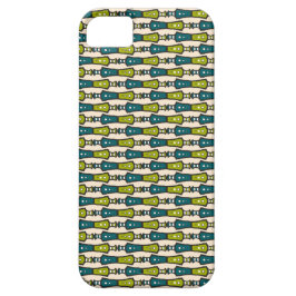 Capa Para iPhone Da Case-Mate Caso de Creme Preto Verde Teal Tribal iPhone 5/5 s