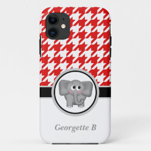 Capa Para iPhone Da Case-Mate Caso do Elefante Red & White Houndstooth iPhone 5