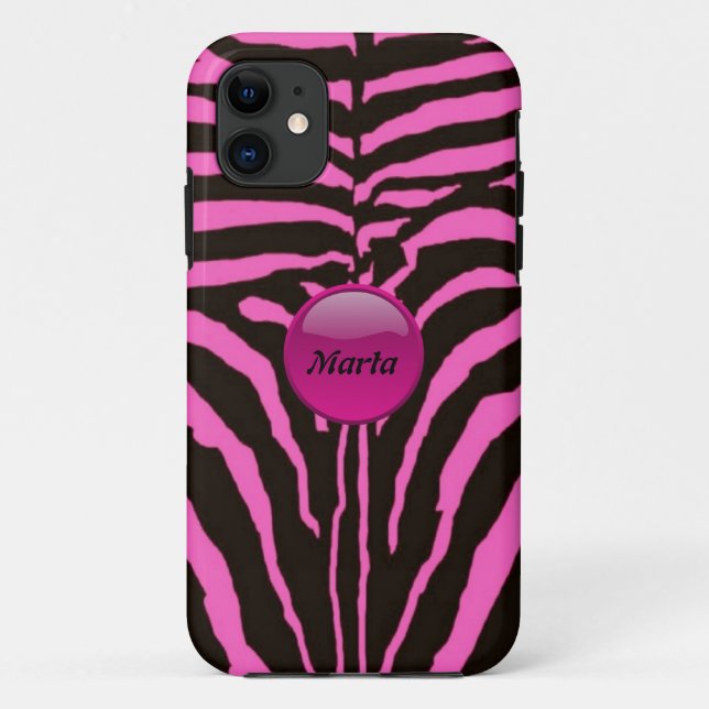 Capa Para iPhone Da Case-Mate Caso do iPhone5 Zebra Rosa (Verso)