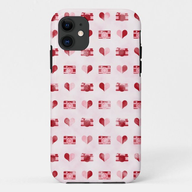 Capa Para iPhone Da Case-Mate Caso do iPhone 5/5S "Hearts & Cameras" (Verso)