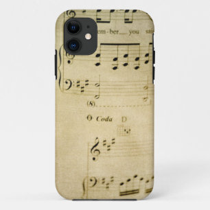 Capa Para iPhone Da Case-Mate Caso do iPhone 5 da folha de música do vintage