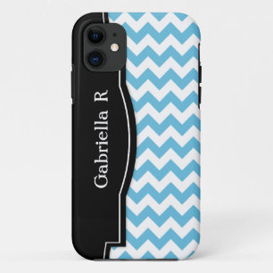 Capa Para iPhone Da Case-Mate Caso do iPhone 5 de Quadro Preto Cevron Azul