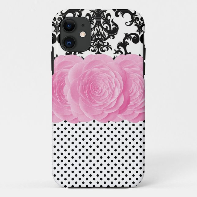 Capa Para iPhone Da Case-Mate Caso do iPhone 5 do damasco das bolinhas (Verso)