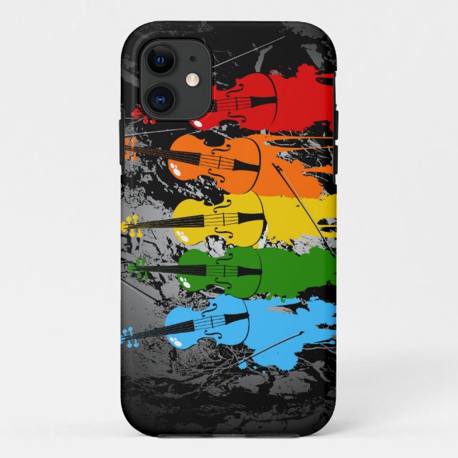 Capa Para iPhone Da Case-Mate Caso do iPhone 5 dos violinos do Grunge (Verso)