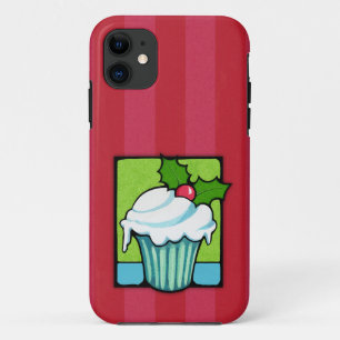 Capa Para iPhone Da Case-Mate Caso do iPhone 5 vermelho Cupcake Natal Holly
