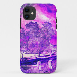 Capa Para iPhone Da Case-Mate Caso Do iPhone De Cena Rural Rosa E Roxo 5