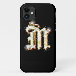 Capa Para iPhone Da Case-Mate Caso do M iPhone 5 do Monograma de Bling