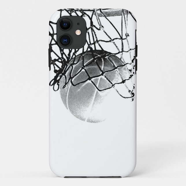 Capa Para iPhone Da Case-Mate Caso iPhone 5 de Basquete Preto e Branco (Verso)