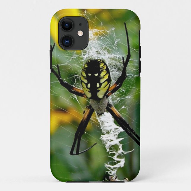 Capa Para iPhone Da Case-Mate Caso iPhone 5 Grande Aranha Amarela (Verso)