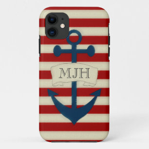 Capa Para iPhone Da Case-Mate Caso náutico do iPhone 5/5S do monograma do