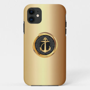 Capa Para iPhone Da Case-Mate Caso náutico do iPhone 5 da âncora Dourado