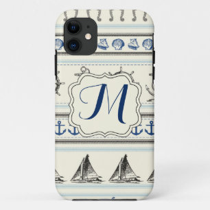 Capa Para iPhone Da Case-Mate Caso náutico do monograma IPHONE 5 do Rop da