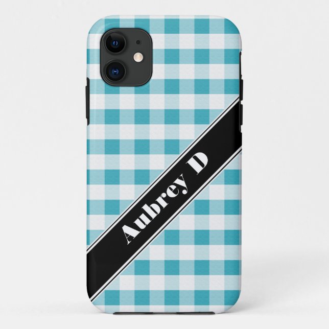 Capa Para iPhone Da Case-Mate Caso personalizado do iPhone 5 Turquoise & White G (Verso)