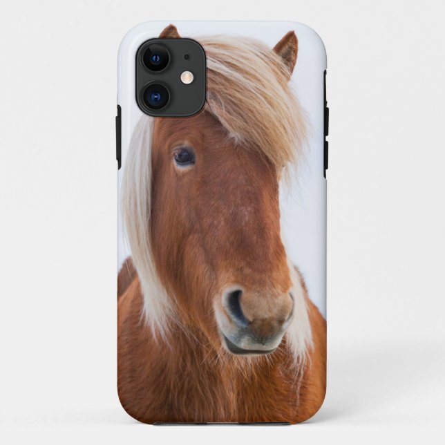 Capa Para iPhone Da Case-Mate Cavalo islandês durante o inverno (Verso)