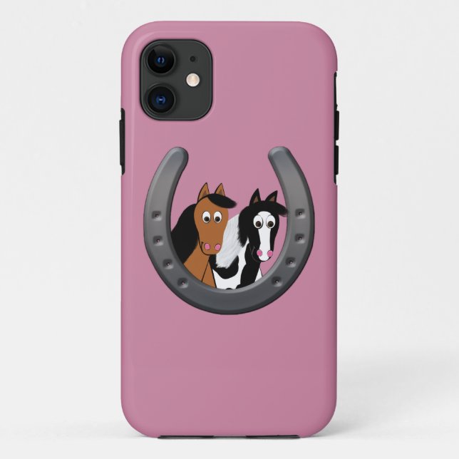 Capa Para iPhone Da Case-Mate cavalos na ferradura (Verso)
