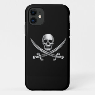 Capa Para iPhone Da Case-Mate Caveira Silver e Espadas Cruzadas