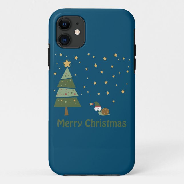 Capa Para iPhone Da Case-Mate Cena de Natal Elf Snail (Verso)