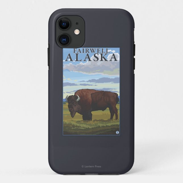 Capa Para iPhone Da Case-Mate Cena do bisonte - Fairwell, Alaska (Verso)