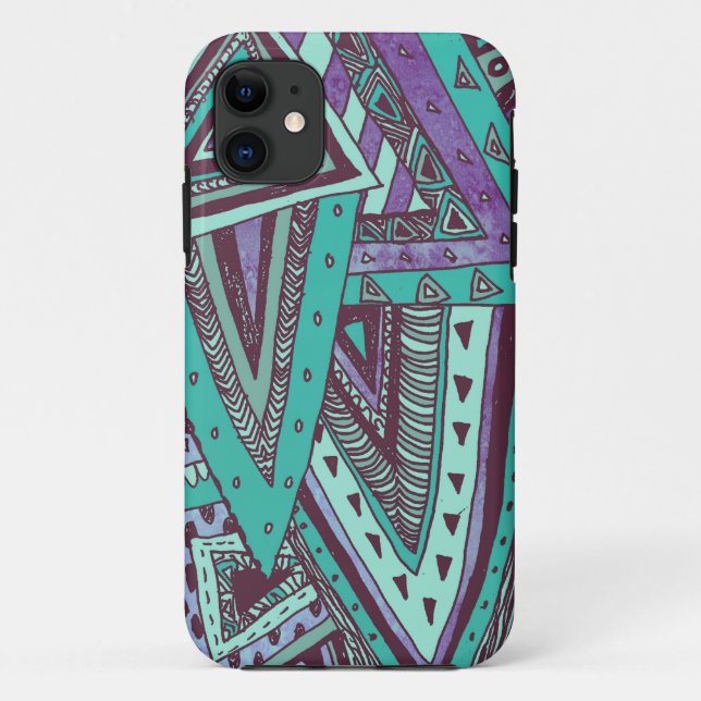 Capa Para iPhone Da Case-Mate Cerceta Triangulated (Verso)