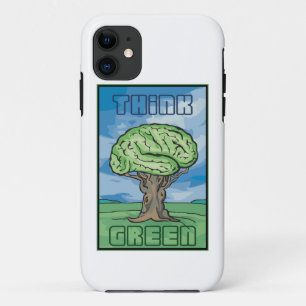 Capa Para iPhone Da Case-Mate Cérebro do pense verde