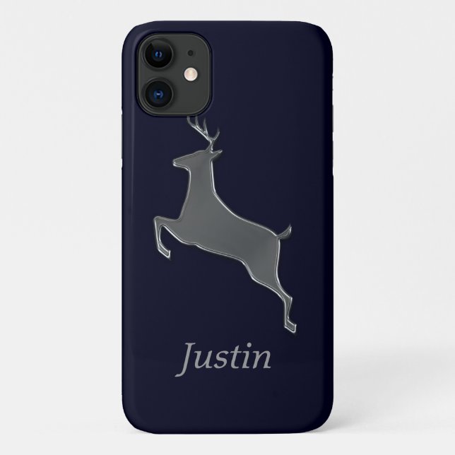 Capa Para iPhone Da Case-Mate Cervos de prata personalizados (Verso)