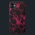 Capa Para iPhone Da Case-Mate Chamas cor-de-rosa e pretas manchadas vibrantes<br><div class="desc">Um teste padrão de incandescência e sparkling dos pontos cor-de-rosa e pretos que assemelham-se vaga a chamas universais e a drama. A energia e o gótico da liga e obtêm algo legal!</div>