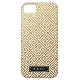 Capa Para iPhone Da Case-Mate Chave grega Dourado elegante personalizada