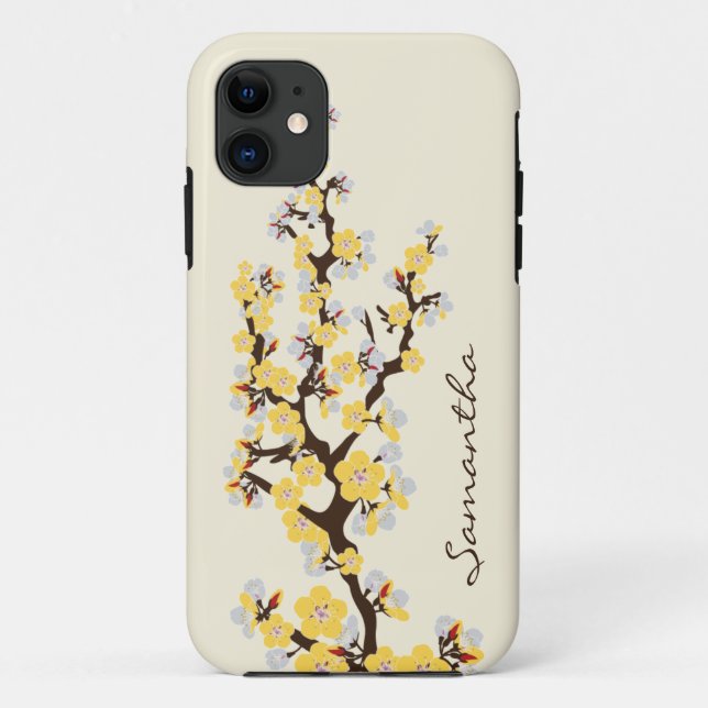 Capa Para iPhone Da Case-Mate Cherry Blossoms iPhone 5 Case-Mate Case (amarelo) (Verso)