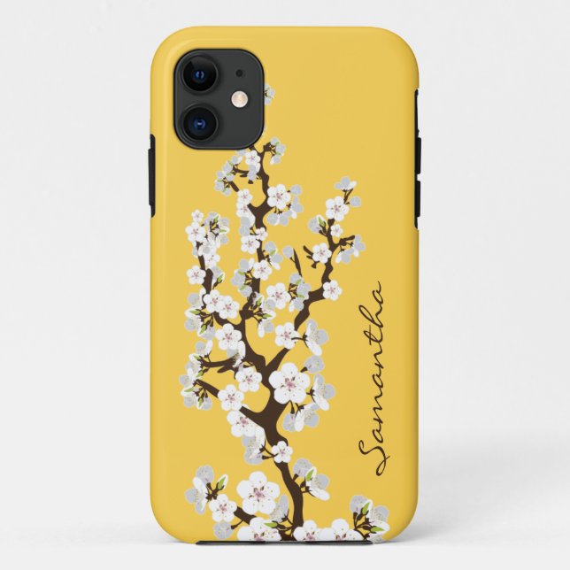 Capa Para iPhone Da Case-Mate Cherry Blossoms iPhone 5 Case-Mate Case (amarelo) (Verso)