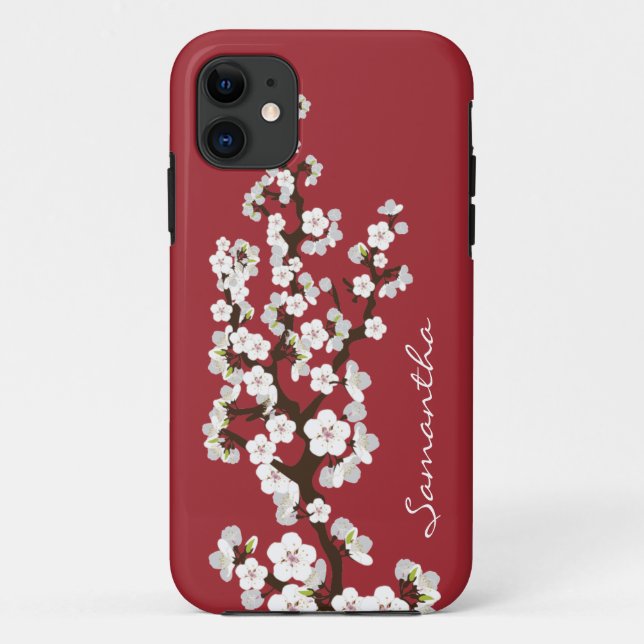 Capa Para iPhone Da Case-Mate Cherry Blossoms iPhone 5 Case-Mate Case (vermelho) (Verso)
