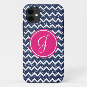 Capa Para iPhone Da Case-Mate Chevron formal no brilho do marinho