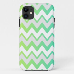 Capa Para iPhone Da Case-Mate Chevron: modelo verde de chá aqua ombre elegante