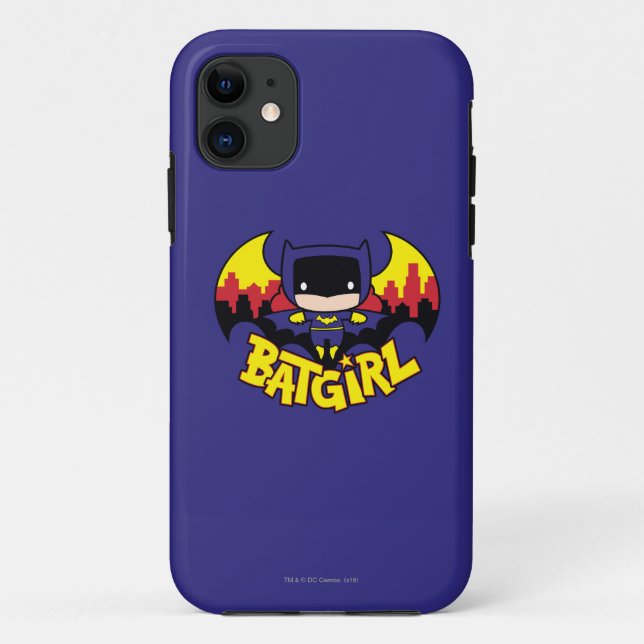 Capa Para iPhone Da Case-Mate Chibi Batgirl Com Skyline & Logo Gotham (Verso)