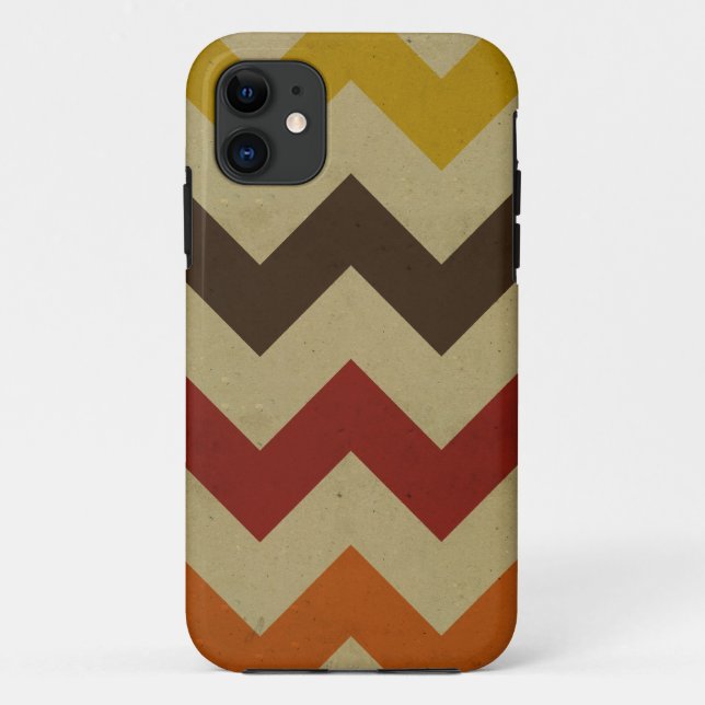 Capa Para iPhone Da Case-Mate Chic do padrão ziguzag do ziguezague retrô (Verso)