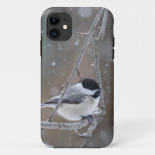 Capa Para iPhone Da Case-Mate Chickadee Preto-tampado - aves canoras