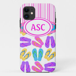 Capa Para iPhone Da Case-Mate Chinelos de Monograma Rosa iPhone 5 Case