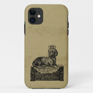 Capa Para iPhone Da Case-Mate Chique coroado vintage do desenho do cão do